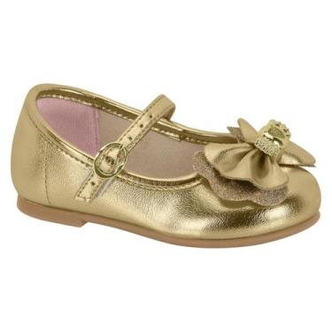 Imagem de Sapatilha molekinha baby festa brilho 2106.1062, Dourado metalizado, 2