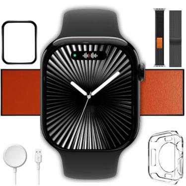 Imagem de Relogio Smartwatch Microwear W10 Pro Mini 42mm Gps Nfc Amoled Chatgpt + Brindes, Masculino Feminino - (Ideal para Pulso/Punho fino) (Preto)