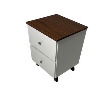 Imagem de Mesa De Cabeceira Em Mdf Com Duas Gavetas Jeri/pau Ferro