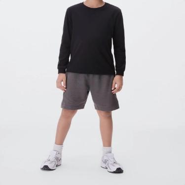 Imagem de Camiseta Manga Longa Infantil Com Punho Preta-Unissex