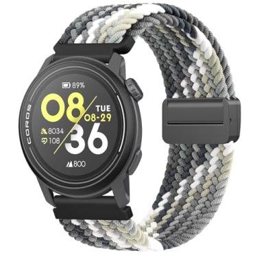 Imagem de Meliya Pulseiras magnéticas trançadas para Coros Pace 3/Pace Pro/Apex 2 Pro/Apex Pro/Apex 46 mm, pulseira de reposição elástica trançada de nylon macio para mulheres e homens (chocolate)