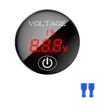 Imagem de shamjina de tensão digital do carro 12V 24V Voltímetro multifuncional de LED resistente Indicador Painel de tensão Tester Testador de Voltímetro, Vermelho
