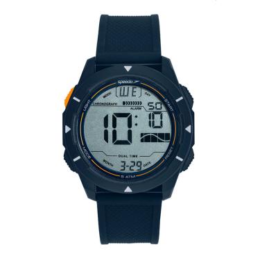Imagem de Relógio Speedo Digital Contador de Passos Silicone Azul  masculino