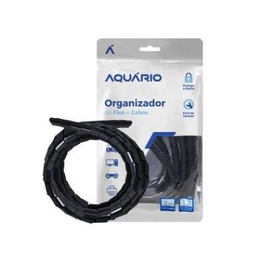Imagem de Organizador De Cabos Espiral 1/2" (12mm) X 2 Metros Preto - Aquário Cbo-200
