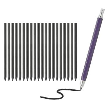 Imagem de PATIKIL Lapiseira de 4,0 mm, suporte mecânico grande para lápis de chumbo, com 20 peças, grafite 2B para desenho, arte, esboço, madeira, roxo