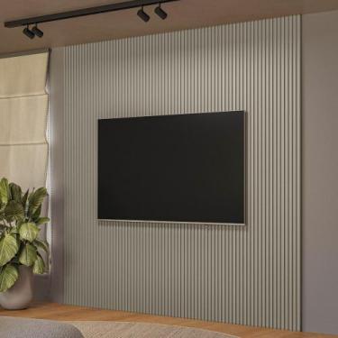 Imagem de Painel Ripado para TV até 85 Polegadas Modular 2.6 Linea Brasil, Gris 