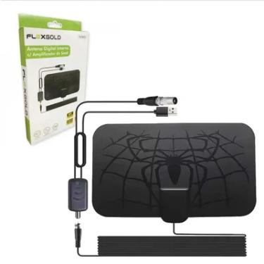 Imagem de Antena Digital Interna Com Amplificador Sinal Booster Flex