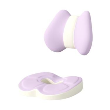 Imagem de Kokiya Travesseiro de espuma viscoelástica para apoio lombar e apoio para cóccix, almofada de para cadeira de jogos e sofá, Tolet