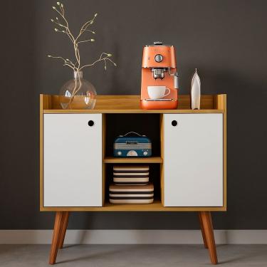 Imagem de Aparador Cairo Freijó Branco Fiorello 80x71x36 Cm - Moderno E Elegante