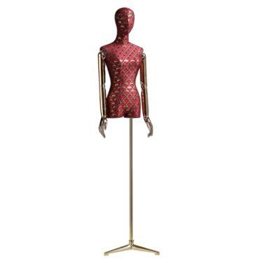 Imagem de Mannequin A altura do manequim é ajustável de 63 a 83 polegadas, o braço e a cabeça podem ser girados e desmontados(Red)