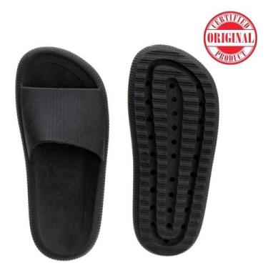 Imagem de Chinelo Nuvem Slide Flexível Confortável Original Preto - Shamrock, 35