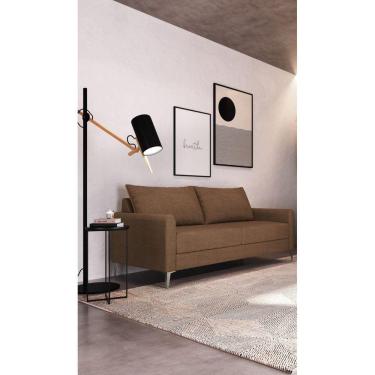 Imagem de Sofá 2 Br 0,10 2 Ass 0,80 Davos 3 Lugares Bipartido Marrom