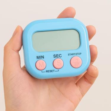 Imagem de Mini Timer Cronômetro Digital para Cozinha – Relógio Magnético com Alarme