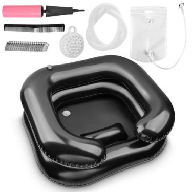 Imagem de Bacia de shampoo inflável HYLCWTH para acamados com bolsa de banho