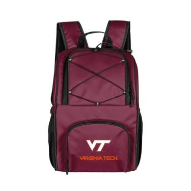 Imagem de Logo Brands NCAA Virginia Tech Hokies Mochila térmica flexível com 24 latas – Forro à prova de vazamento, parte superior e alças de ombro – Cooler portátil para portas traseiras, praia e eventos ao ar