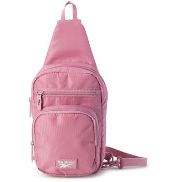 Imagem de Reebok Bolsa tiracolo unissex – Bolsa transversal compacta conversível com alça transversal – Essencial para academia e viagens, Cosmos Rose, One Size