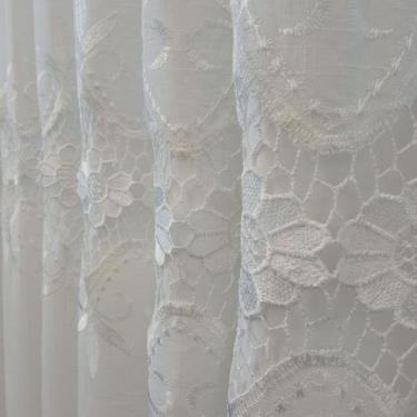 Imagem de Cortina De Linho Voil Guipir Com Forro Microfibra Para Sala/Porta/Jane