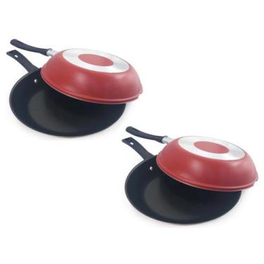 Imagem de Kit 2 Panelas Omeleteira Dona Chefa Antiaderente Feita em Alumínio Ref