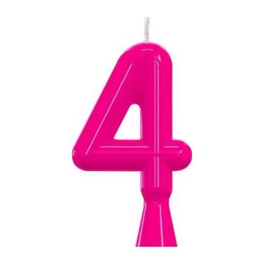 Imagem de Vela De Aniversário Número Neon Rosa - PartiuFesta