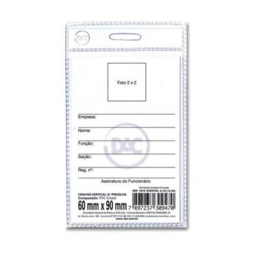 Imagem de Crachá Vertical Sem Presilha 60x90mm DAC