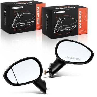 Imagem de A-Premium Par (2) espelhos retrovisores elétricos do lado do motorista e do passageiro - compatível com Fiat 500 2012 2013 2014 - Espelho retrovisor externo externo dobrável manual aquecido, com