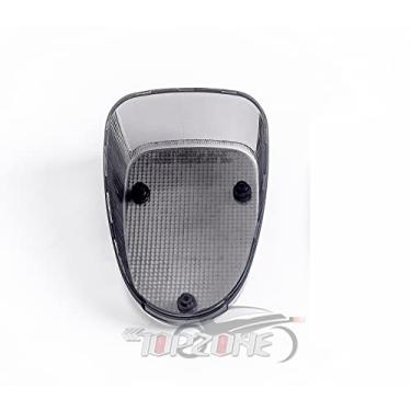 Imagem de Compatível com Yamaha XVS1100A DRAGSTAR 2001-2008; XVS650A V-Star Classic/Silverado 1999-2013; luz traseira de freio da lanterna traseira do motor somente (lente fumê apenas)