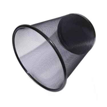 Imagem de Cesto Lixeira Aramada De Metal 10l Telado Vazado Escritorio Sala Consultorio Decorativo Preto