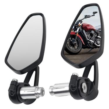 Imagem de Espelhos de extremidade de barra de motocicleta - espelhos retrovisores ajustáveis para guidão de 22 mm compatíveis com Honda GROM MSX125 CB500F Yamaha MT-03 MT-07 FZ-07 MT-09 MT-10 Kawasaki Z125 pro