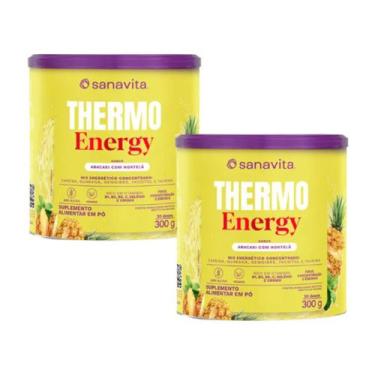 Imagem de Kit 2x - Thermo Energy 300g - Sanavita Sabor:Abacaxi e Hortelã
