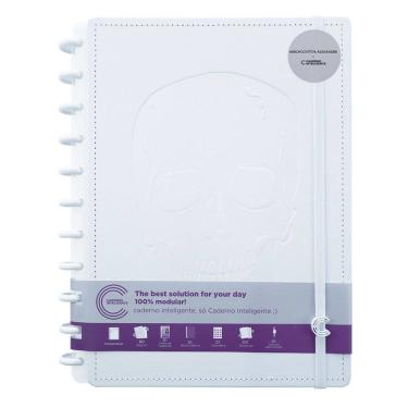 Imagem de Caderno Inteligente Ink White Branco Alexandre Herchcovitch Tamanho Grande Capa Dura Alto Relevo Sistema de Discos