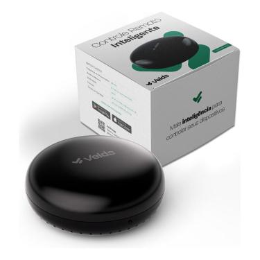 Imagem de Controle Remoto Universal Inteligente Velds, Infravermelho Ir Wi-fi Compatível C/ Alexa E Google, Preto