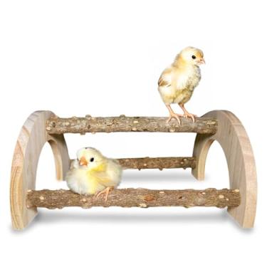 Imagem de Poleiro para pintinhos - Barra de madeira natural para chocadeira, suprimentos de frango para bebês (1 pacote)