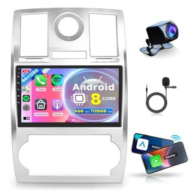 Imagem de Rimoody Rádio Automotivo 8Core 6G+128G Para Chrysler 300C 2004-2011, Android Estéreo, Carplay, Auto Dsp, Mirror Link, Gps, Wi-Fi, Tela Sensível Ao Toque De 9", Bt Fm/Rds, Câmera Ré