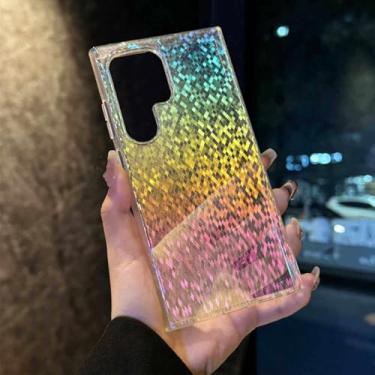 Imagem de Capa transparente com diamante brilhante para Samsung Galaxy S25, S24, S23, S22 Plus Ultra, S24FE e S23FE, capa reflexiva, A1, para Samsung S25 Plus