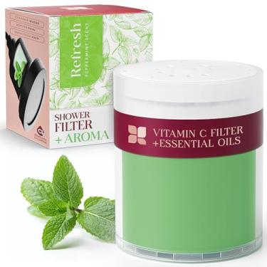 Imagem de Radiance by Mist Cartucho de substituição de filtro de chuveiro de vitamina C + vaporizadores de chuveiro aromaterapia - K Beauty Skin & Hair Enhancement, substituição universal do filtro de água para