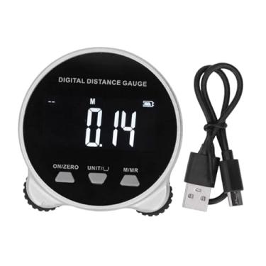 Imagem de Generic Fita métrica eletrônica com visor LCD, ferramenta de medição pequena e precisa, régua rolante para costura de superfície curva de diâmetro plano, Preto