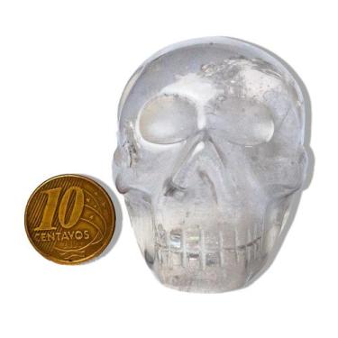 Imagem de Crânio Quartzo Cristal Pedra Natural 4 a 6cm 100 a 200g TipoB - Crista