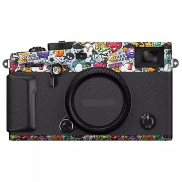 Imagem de Adesivo de capa de câmera X Pro3 para FujiFilm X-Pro3 protetor de câmera película protetora de pele decoração e resistência ao desgaste XPro3 (grafite branco + couro preto)