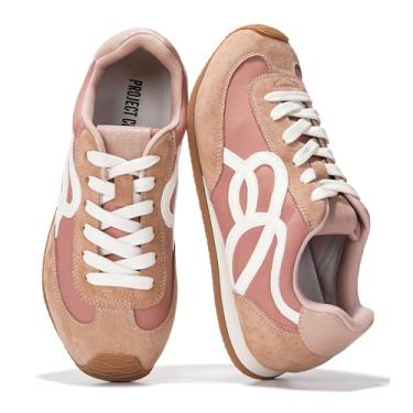 Imagem de Project Cloud Tênis feminino Barefoot Shoes – Tênis feminino com cadarço de espuma viscoelástica – leve e antiderrapante – Tênis feminino moderno para o dia todo 2025 (baixo), Nude., 36