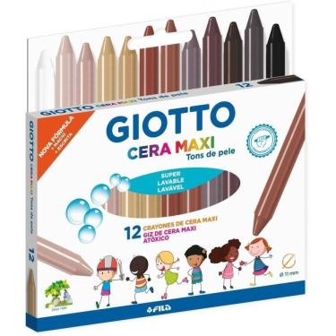 Imagem de Giz De Cera Gizao Giotto Maxi Tons De Pele 12Cor