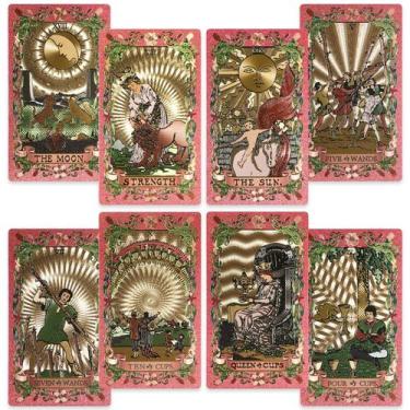 Imagem de Cartas de tarô EGCUQ 78 rosa com o baralho Guide Book Rider Waite