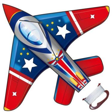 Imagem de Kite TOY Life Fighter Jet para crianças de 4 a 8 anos com corda de 90 