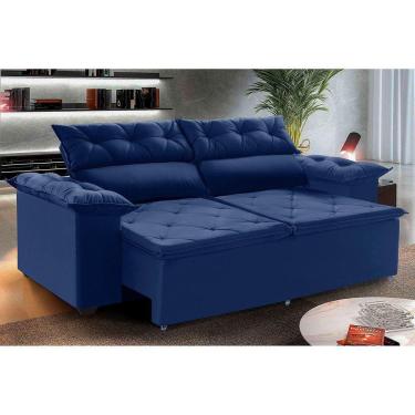 Imagem de Sofá Compact 180 cm Retrátil e Reclinável com molas Espirais Suede - Ws Estofados