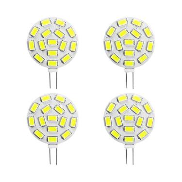 Imagem de Kit 4 Lâmpadas 15 Leds G4 12V 24v Branco Frio - REI MARINE