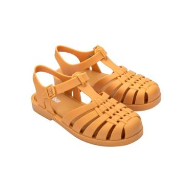 Imagem de Melissa Sandália feminina Possession Jelly – o sapato original Jelly, sandália de pescador com alça ajustável e fivela lateral, Caramelo fosco, 36