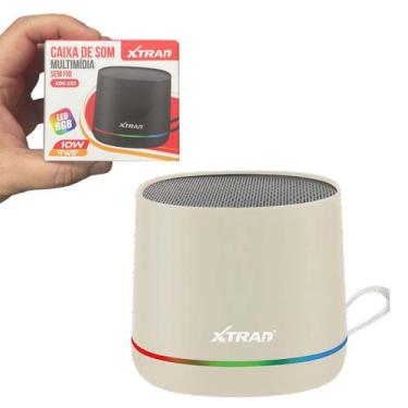 Imagem de Caixa De Som Bluetooth Fm Rgb Portátil Xtrad 10W Creme