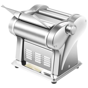Imagem de Máquina de Fazer Massa Elétrica Comercial, Rolo de Massa Elétrico, 6 Velocidades, Espessura Ajustável, Ideal para Fazer Massas e Noodles em