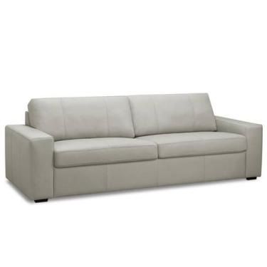 Imagem de Sofá 2 Lugares Para Sala De Estar Living 150cm Aurora L06 Couro Cinza 