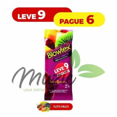 Imagem de Preservativo Camisinha Blowtex Sabor e Aroma de Tutti Frutti Leve 9 Pa