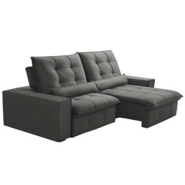 Imagem de Sofá Retrátil Reclinável Para Sala 3 Lugares 210cm Curie F04 Veludo Ci